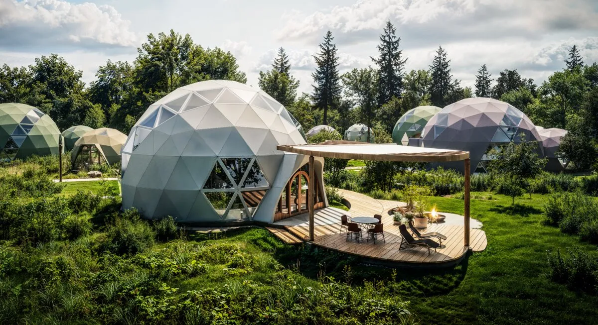 Children playing freely outdoors in the village